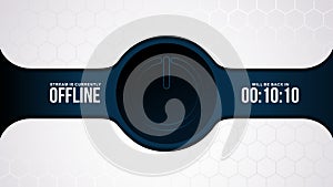Stream is currently off line. offline streaming live stream game mode background. futuristic gaming vector illustration
