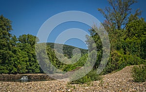 A stream and dam