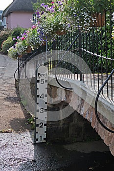 Stream depth indicator in Devon UK