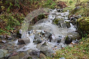 Stream flowing down from the mountains.