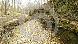 Stream flowing through Rock Formations - Janesville, WI