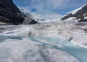 Stream of Glacial Melt on Athabasca Glacier