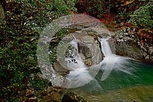 A stream in Guangwu moutain in autumn