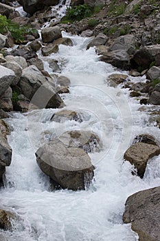 Stream of mountain river