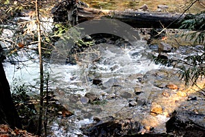 Stream moving down from Mirror Lake, Yosemite National Park, California