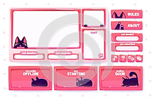 Stream overlay screen set