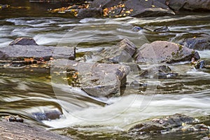 Stream and Rocks in Autumn - Ontario, Caanda