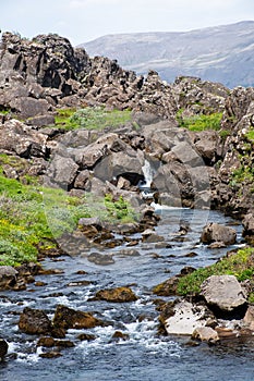 Stream and rocks Golden Circle tour area