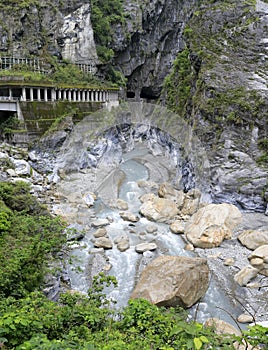 Stream rocks of hualian taroko gorge, adobe rgb