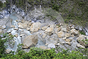 Stream rocks of taroko gorge