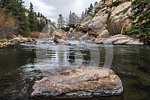 Stream running through Eleven Mile Canyon Colorado