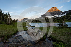 Stream Runs out of Pond Below Bearhat Mountain