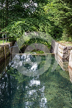 Stream of the Schmalwasser at the entrance to the RÃÂ¶llchen