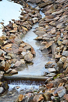 Stream in the stone mountains