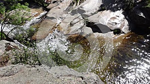 Stream of transparent and very clean water coming down directly from the mountain.