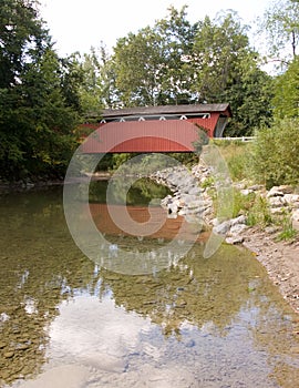 Stream under Covered Bridge