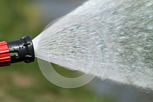 Stream of water from a fire hose