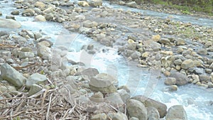 Stream of Water Keep Flowing Continuously Around the Rocks