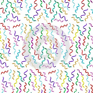 Streamers pattern. Vector serpentine background