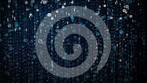 Streaming binary code background, Falling digits on backdrop, Matrix background with digit