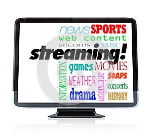 Streaming Content on HDTV Television Watch Programs