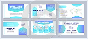 Streaming on demand presentation templates set