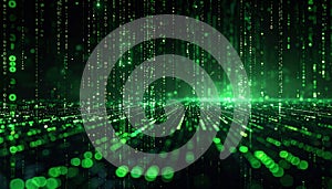 Streaming Digital Code Matrix Background