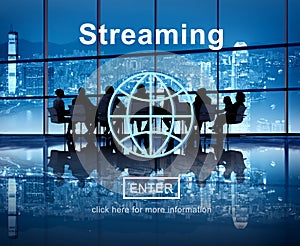 Streaming Internet Media Computer Download Concept