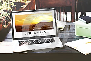 Streaming Multimedia Audio Entertainment Internet Concept