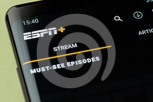 Streaming video on ESPN