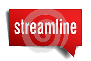 Streamline red 3d speech bubble