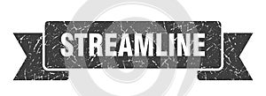 streamline ribbon. streamline grunge band sign.