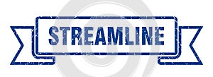 streamline ribbon. streamline grunge band sign.