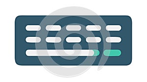 Streamlined Computer Keyboard for Efficiency, vector design Generative AI