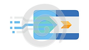 Streamlined Digital Data Flow & Processing, vector design Generative AI
