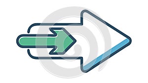 Streamlined Flow Arrow, Smooth Progress Icon, vector design Generative AI