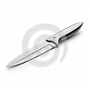Streamlined Forms: A Digitally Enhanced Knife In High-key Lighting photo