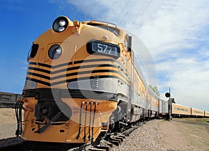 Streamlined locomotive from a bygone era photo