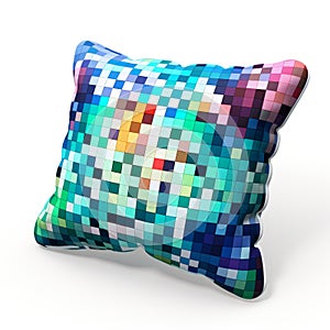 Streamlined Pixel Cushion In Multi-colored Daz3d Style For Manapunk Art photo