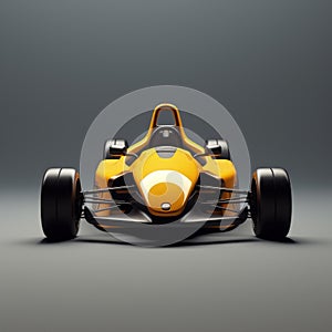 Streamlined Yellow Race Car With Realistic Styling