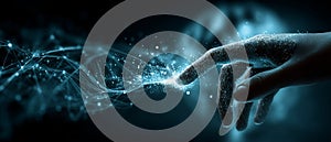 Streams of glowing binary code flow through a cosmic tunnel, symbolizing technology and futuristic innovation. Data, connectivity