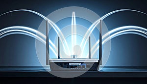 HighSpeed Internet Router with Data Light Trails