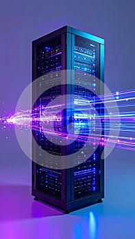 High-Speed Data Transfer in a Futuristic Server Rack