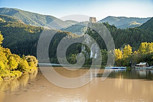 Strecno Castle, Slovakia. Historic castle in central Europe.