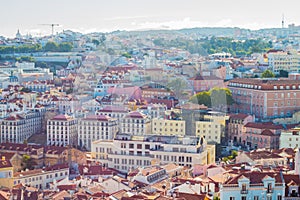 A street in Alfama district of Lisbon Portugal close to Miradouro da Graca