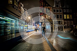 street Amsterdam , holland ,Netherland , night