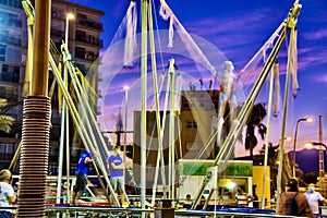 A street amusement park in Roquetas. In the evening 16