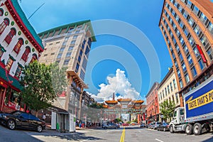 Street with Arch in Chinatown, Washington DC, USA