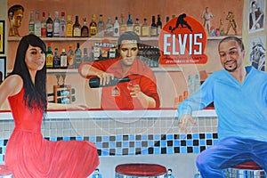 Street art Elvis Presley
