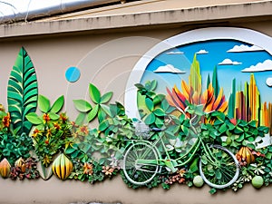 street art or murals painting about environment and sustainability